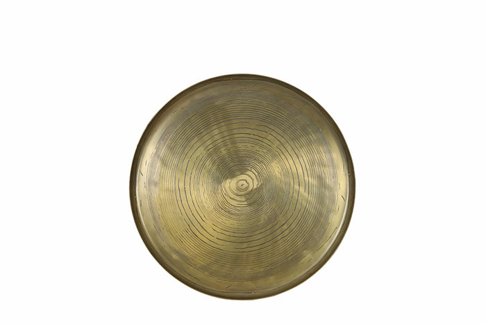 Cozy Ibiza - Metalen onderzetter schaal brons doorsnee 60 cm