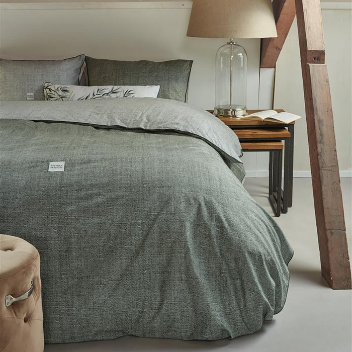 Rivièra Maison Coughton Court Dekbedovertrek 260 x 200/220 cm - Groen