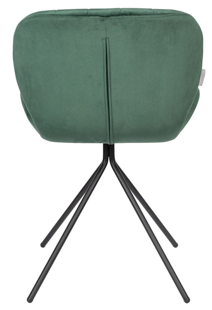 Zuiver OMG Velvet Stoel - Limited Edition - Set Van 2 - Groen