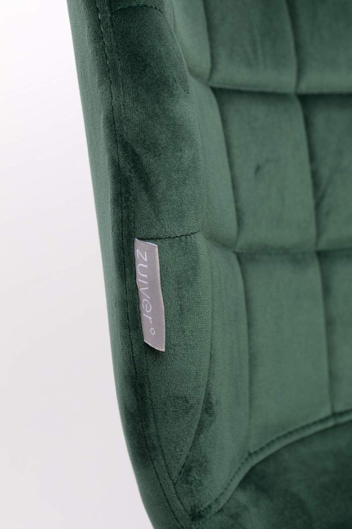 Zuiver OMG Velvet Stoel - Limited Edition - Set Van 2 - Groen