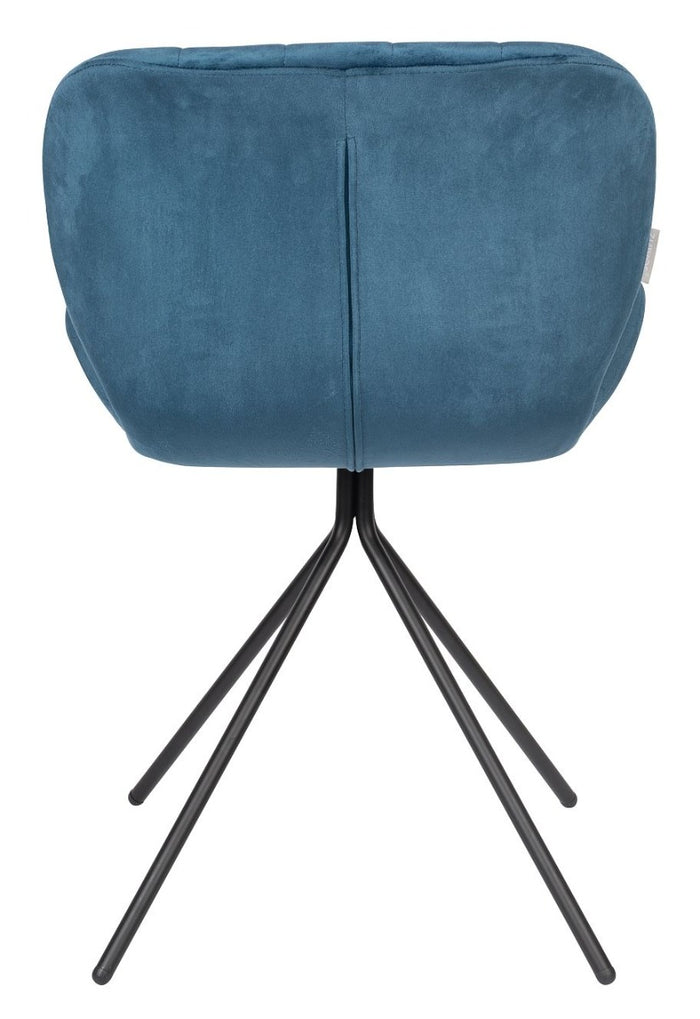 Zuiver OMG Velvet Stoel - Limited Edition - Set Van 2 - Blauw