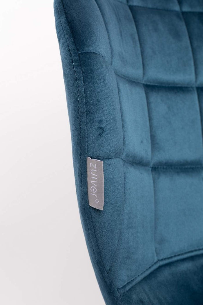Zuiver OMG Velvet Stoel - Limited Edition - Set Van 2 - Blauw