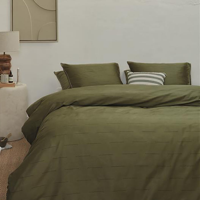 vtwonen Blurred Lines Dekbedovertrek 140 x 200/220 cm - Groen