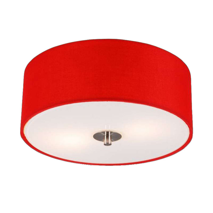 QAZQA Moderne plafondlamp rood 30 cm - Drum