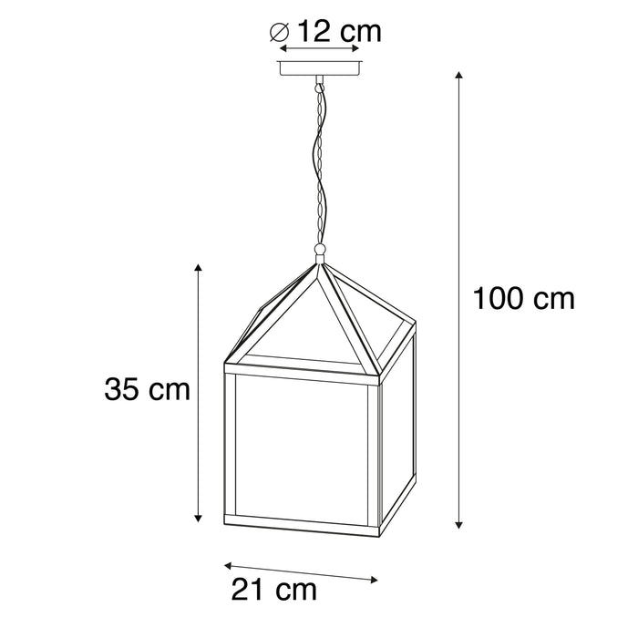 QAZQA Industriële buiten hanglamp zwart IP23 - Amsterdam