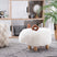 Beliani - LAMB - Hocker - Wit - Polyester