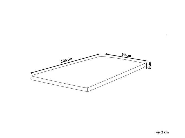 Beliani - COMFY - Matrastopper - Grijs 90 x 200 cm - Polyester