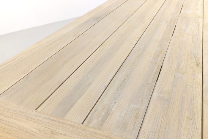 VDG Rome teak tuintafel 240 x 100 cm. - Grey