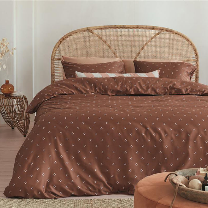 vtwonen Sticking Dots Dekbedovertrek 260 x 200/220 cm - Terra