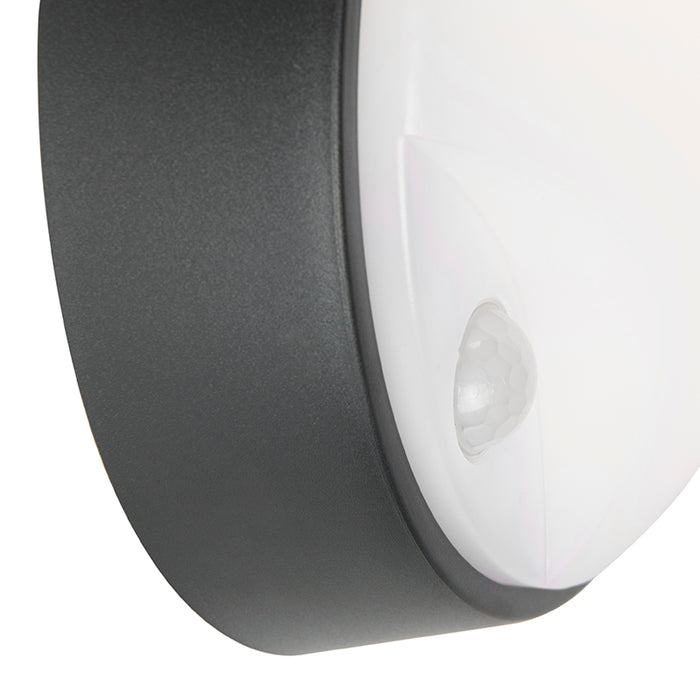 QAZQA Buitenwandlamp zwart incl. LED met bewegingssensor IP54 -