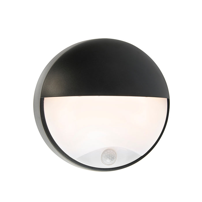 QAZQA Buitenwandlamp zwart incl. LED met bewegingssensor IP54 -