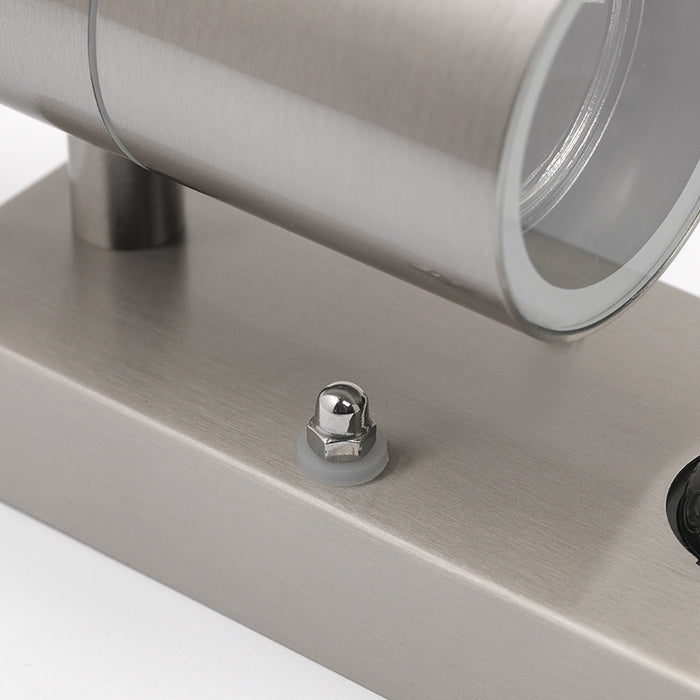QAZQA Buitenwandlamp staal 2-lichts IP44 met bewegingssensor - Duo