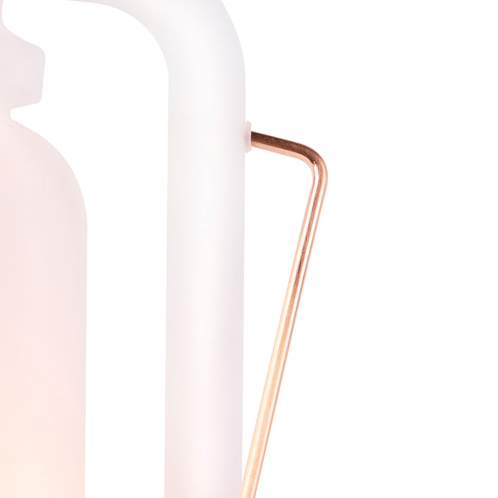 QAZQA Tafellamp oplaadbaar 30 cm IP44 wit - Storm Small