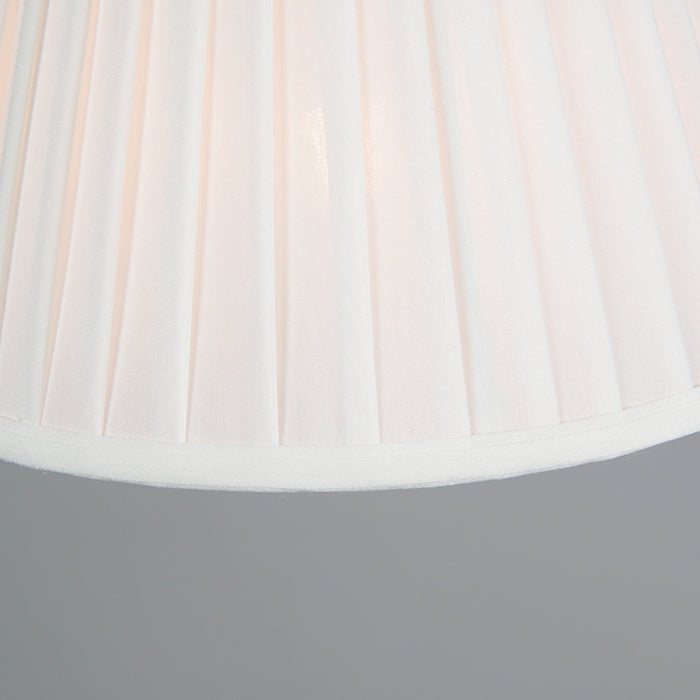 QAZQA Plisse lampenkap wit rond schuin 25|15|16,5