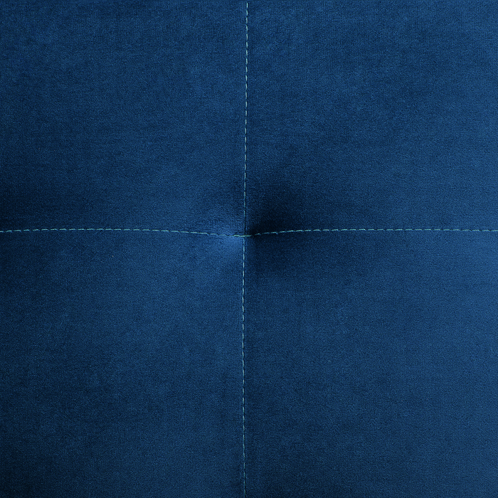 Beliani-ABERDEEN-Bank U-vormig met hocker voor 5-Marineblauw- Fluweel