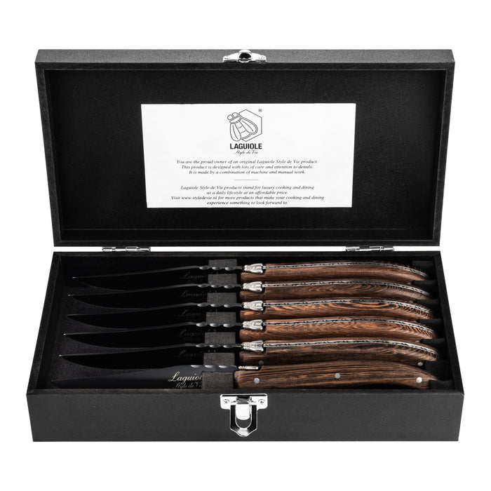 Laguiole Style de Vie Luxury Line Steakmessenset 6 st.