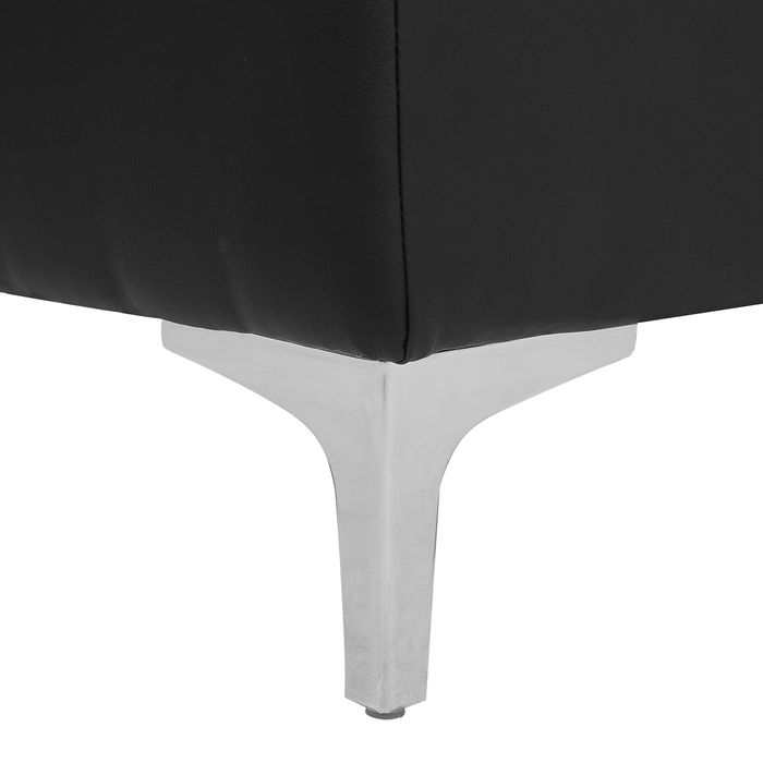 Beliani-ABERDEEN-Bank U-vormig-Zwart-5 persoons-Universeel-Kunstleer