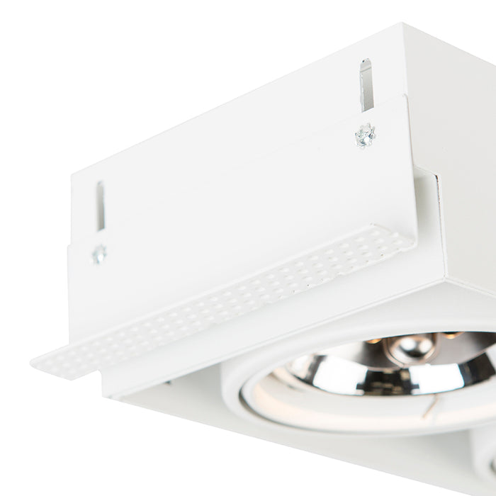 QAZQA Inbouwspot wit draai- en kantelbaar AR111 Trimless 2-lichts -