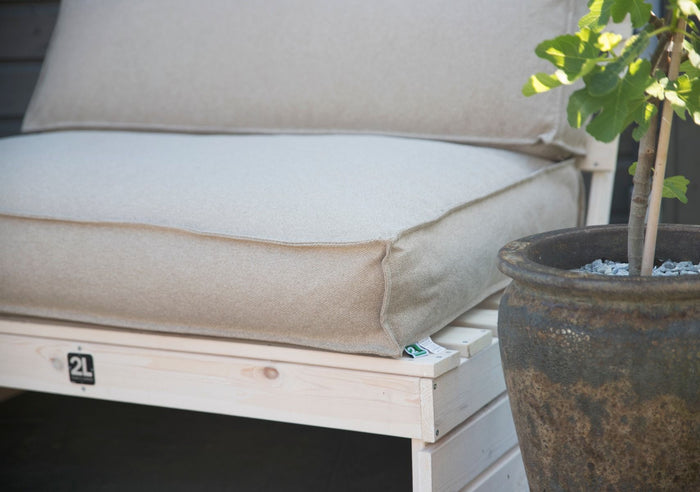 2L Home & Garden Palletkussenset Metro Lounge Beige - 3 delige set