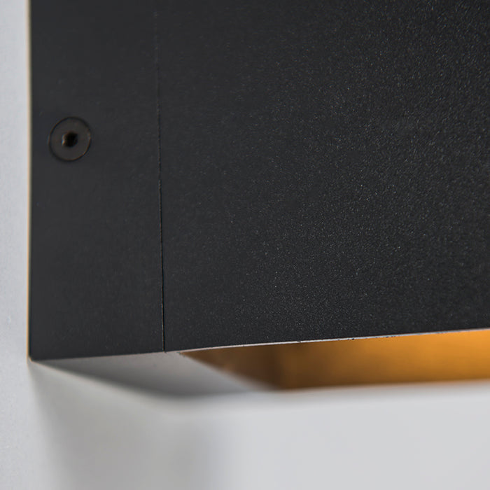 QAZQA Set van 2 moderne wandlampen zwart - Transfer