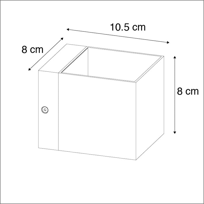 QAZQA Moderne wandlamp zwart met lichteffect - Transfer
