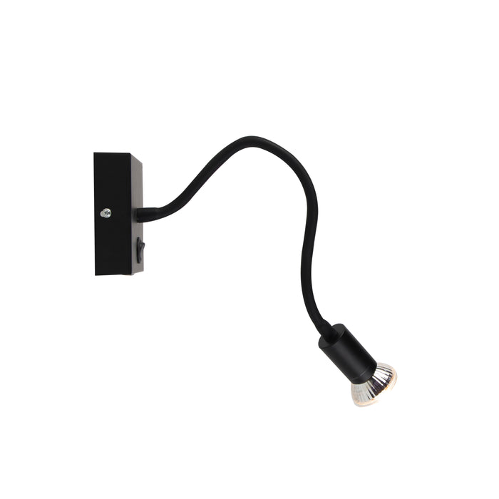 QAZQA Moderne flexibele wandlamp USB zwart - Zeno
