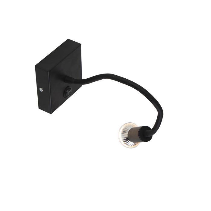 QAZQA Moderne flexibele wandlamp USB zwart - Zeno