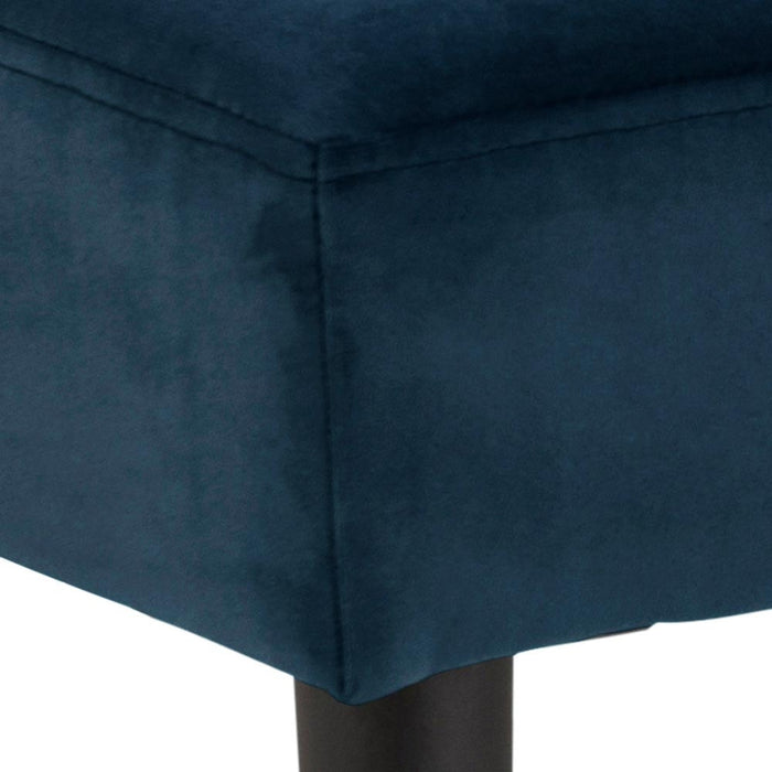 Lisomme Danique velvet bankje donkerblauw - 95 x 38 cm