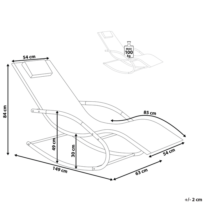 Beliani - CARANO - Strandstoel - Groen - Staal
