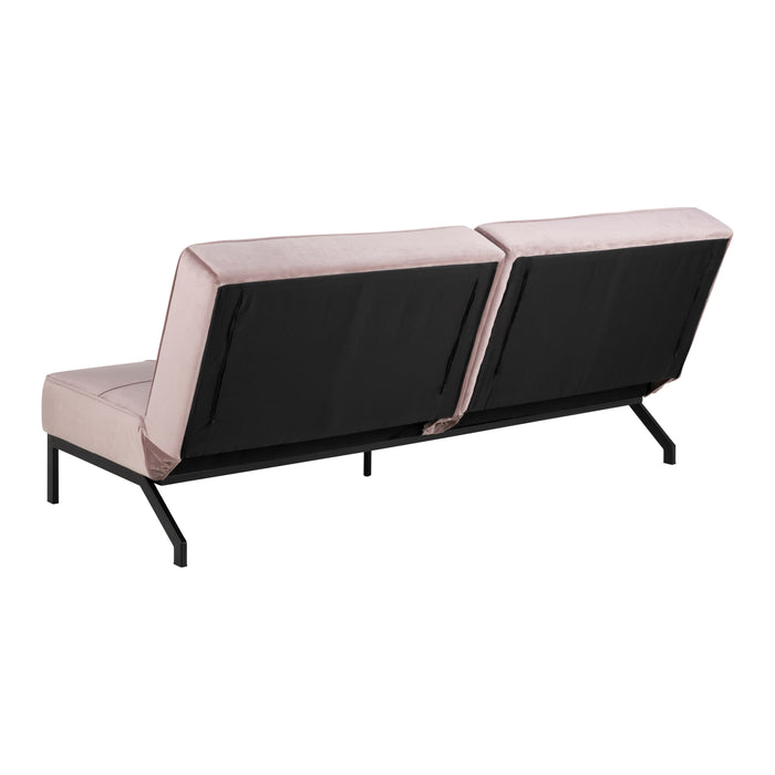 by fonQ basic Sabine Slaapbank - Fluweel - Dusty Pink