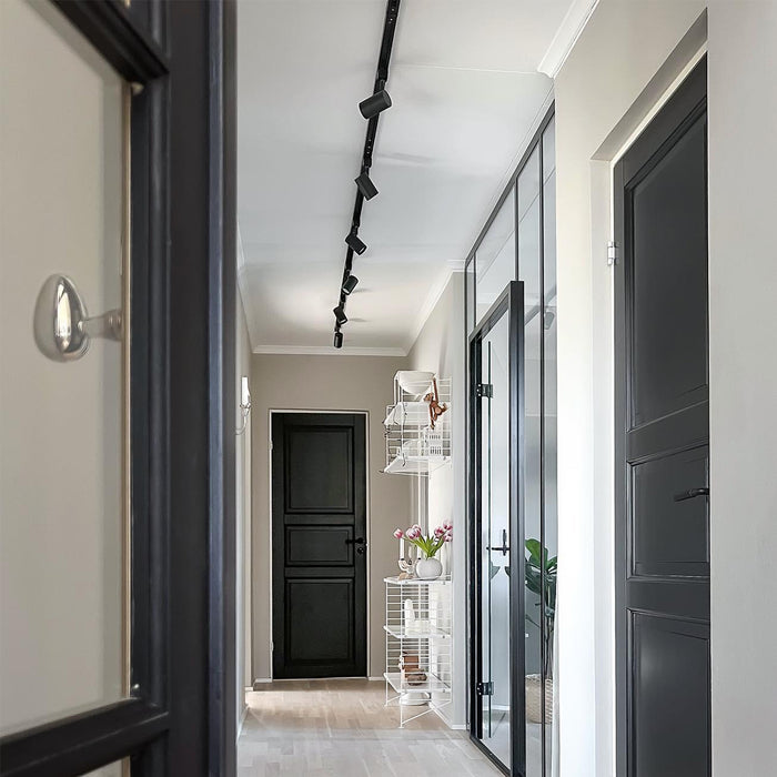 QAZQA Modern railsysteem met 5 spots zwart 1-fase  - Iconic Jeana