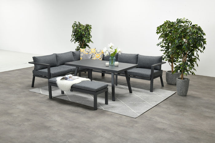 Garden Impressions Buitenkleed Diamonds licht grijs 200x290 cm