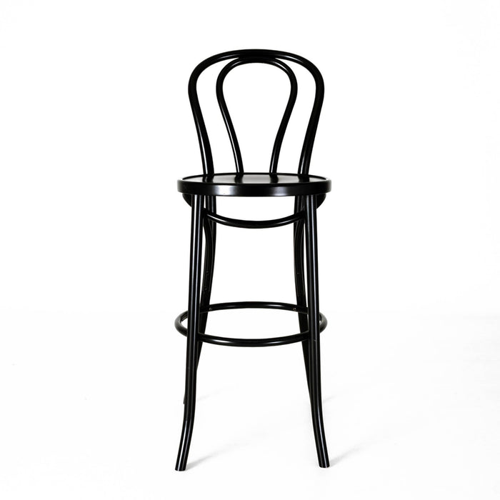 Fameg Vienna Thonet No. 18 houten barkruk zwart gebeitst - 75 cm