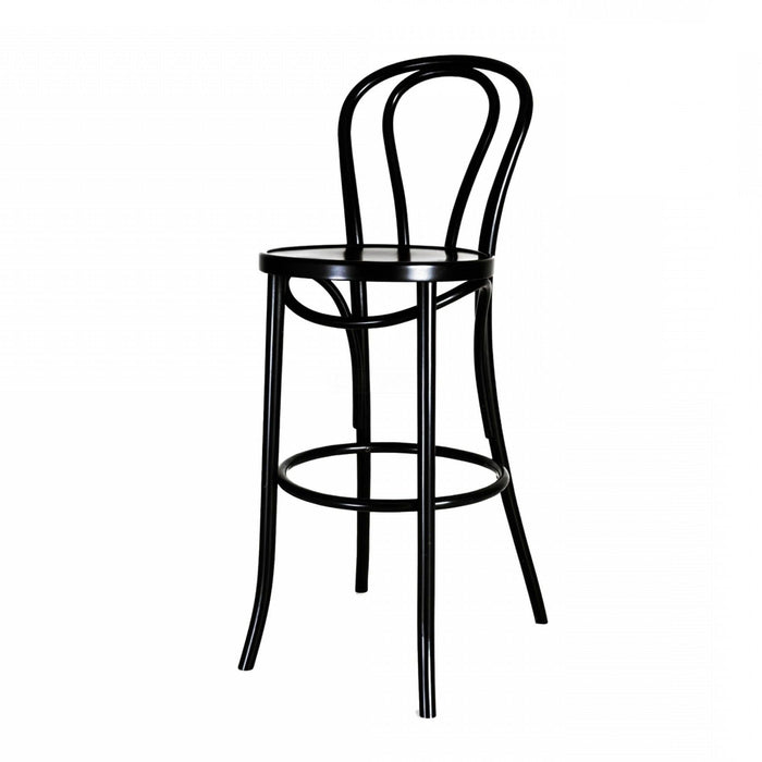 Fameg Vienna Thonet No. 18 houten barkruk zwart gebeitst - 75 cm