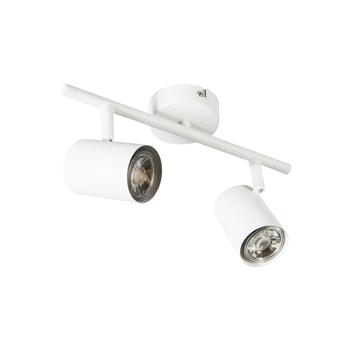 QAZQA Moderne spot wit 2-lichts kantelbaar - Jeana