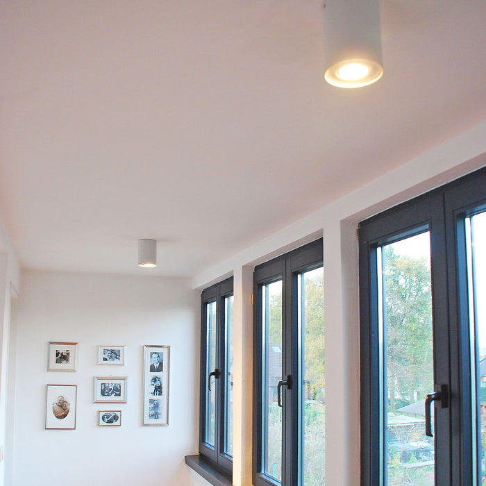 QAZQA Moderne spot wit en staal draai- en kantelbaar - Rondoo up