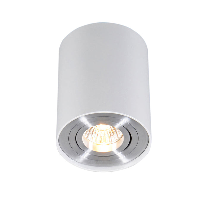 QAZQA Moderne spot wit en staal draai- en kantelbaar - Rondoo up