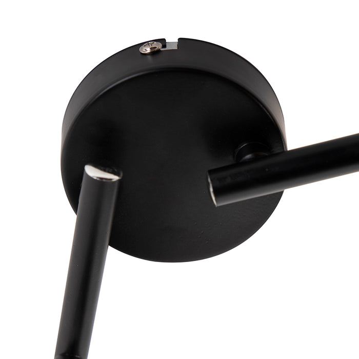 QAZQA Moderne spot 4-lichts zwart met gouden binnenkant - Buell