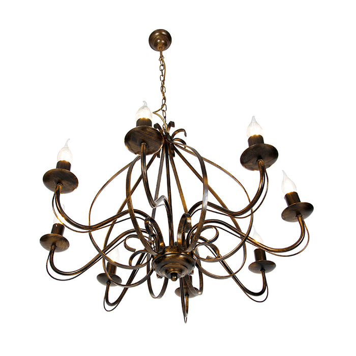 QAZQA Klassieke kroonluchter antiek goud 8-lichts - Giuseppe