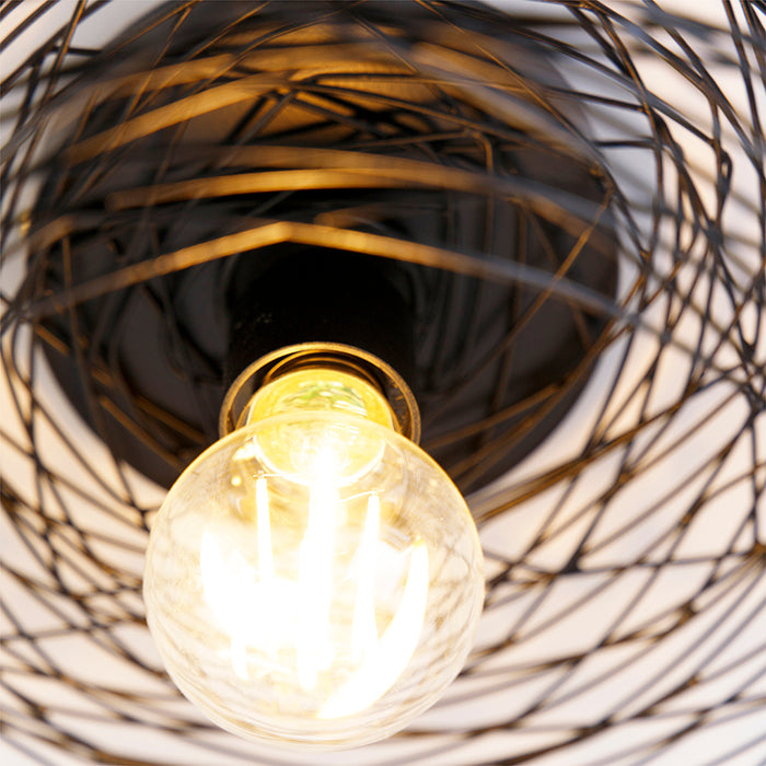 QAZQA Design plafondlamp zwart ovaal - Sarella