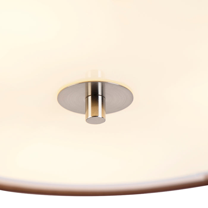 QAZQA Moderne plafondlamp bruin met wit 50 cm 3-lichts - Drum Duo