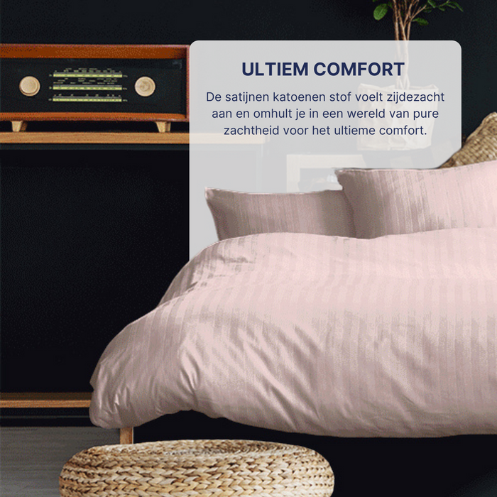 Ten Cate Katoensatijnen Dekbedovertrek - 140x200|220 - Roze