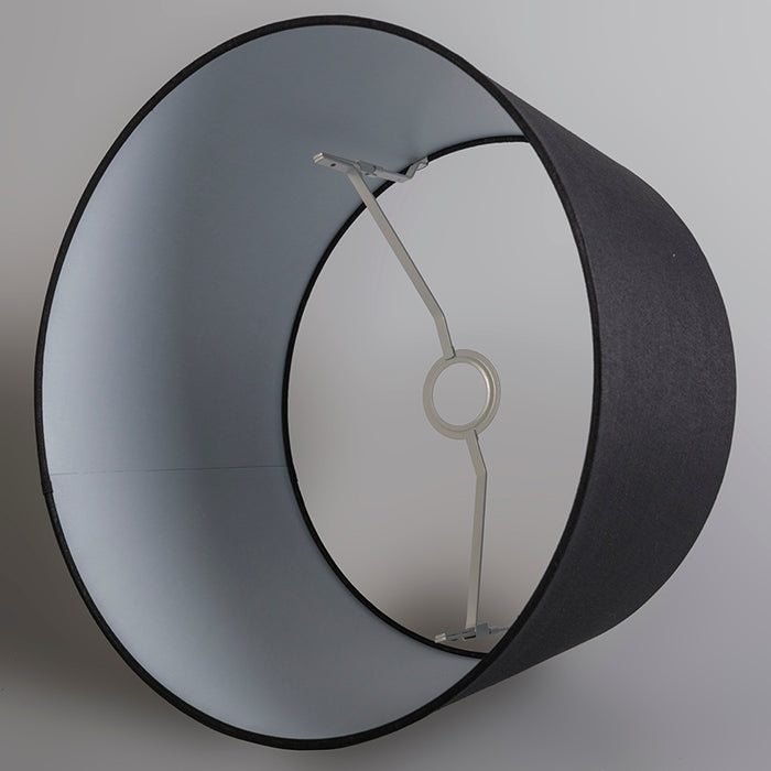 QAZQA Moderne hanglamp wit met zwarte kap 45 cm - Pendel