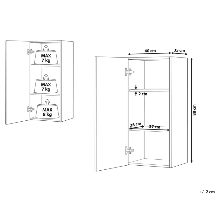 Beliani - BILBAO - Badkamermeubel - Grijs - MDF