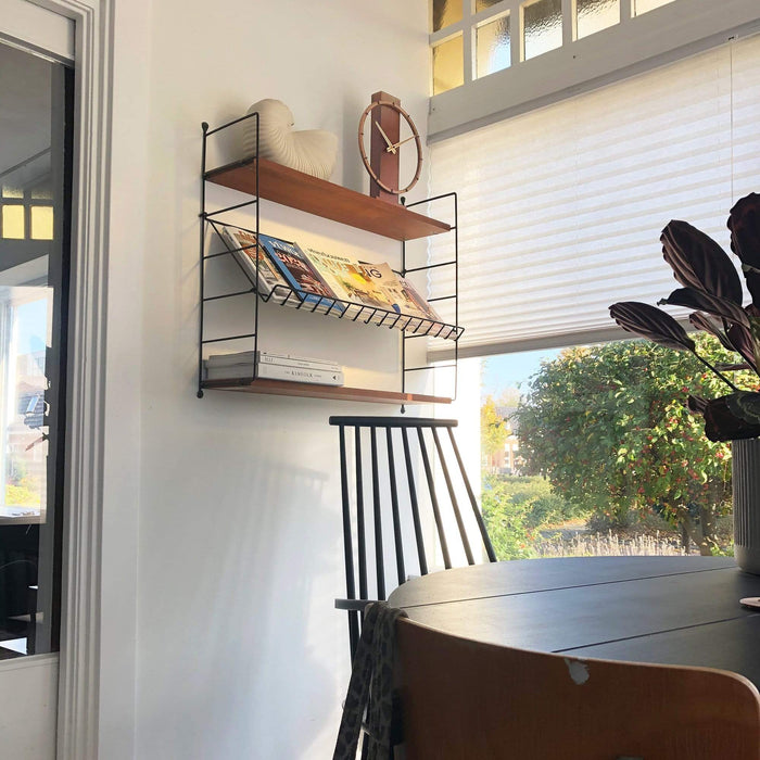 NeXtime - NeXtime - Tafel| Wandklok - 34x27cm- Hout|Staal - Bruin -