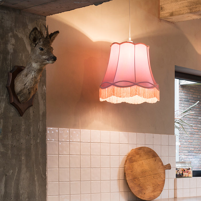 QAZQA Retro hanglamp roze 45 cm - Granny