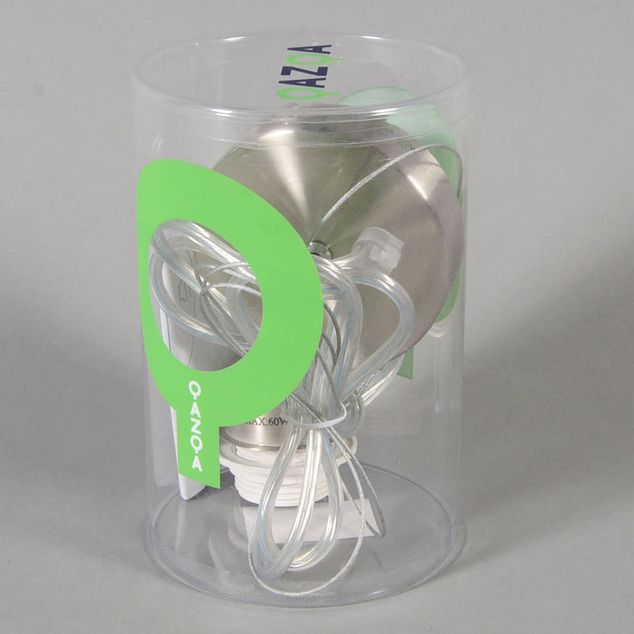 QAZQA Moderne hanglamp staal met kap 45 cm zwart - Cappo 1