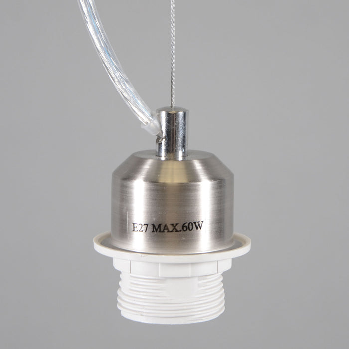 QAZQA Moderne hanglamp staal met kap 45 cm zwart - Cappo 1