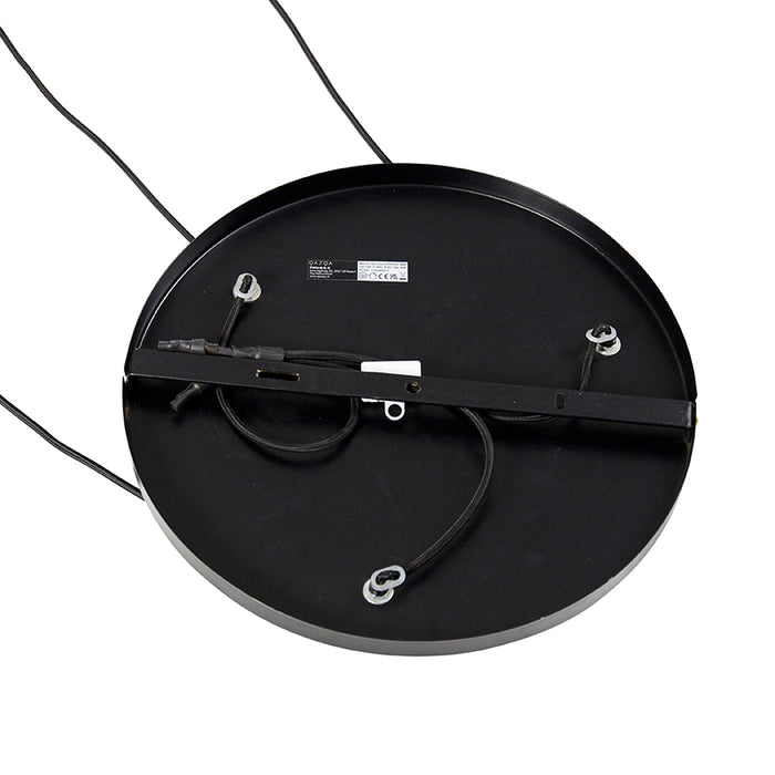 QAZQA Hanglamp zwart goud en koper rond 3-lichts - Sarella