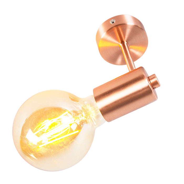 QAZQA Art deco wandlamp koper kantelbaar - Facil